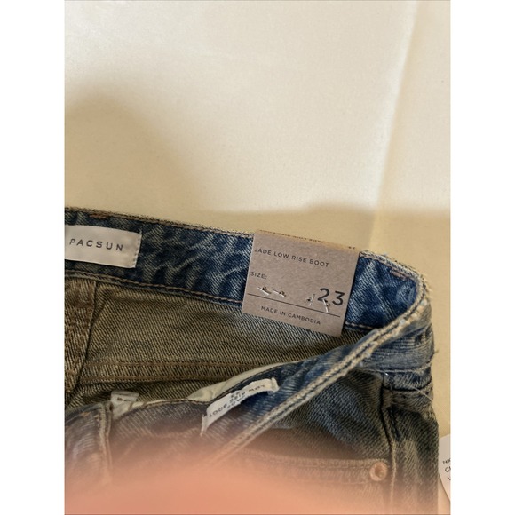 Pacsun Jade Women's low rise bootcut jeans Size 23,Washed Out Denim NEWWITHTAGS - Picture 4 of 10